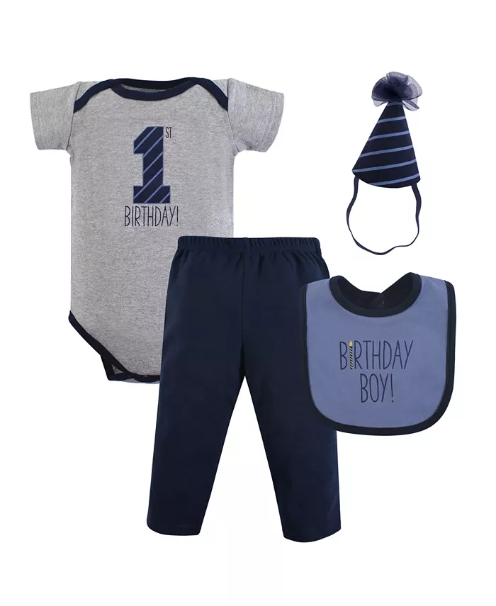 

Комплект для новорожденных мальчиков Hudson Thermal Preemie Layette Set, 4 предмета, с длинным рукавом, клетка "Буффало", размер Preemie Hudson Baby, серый