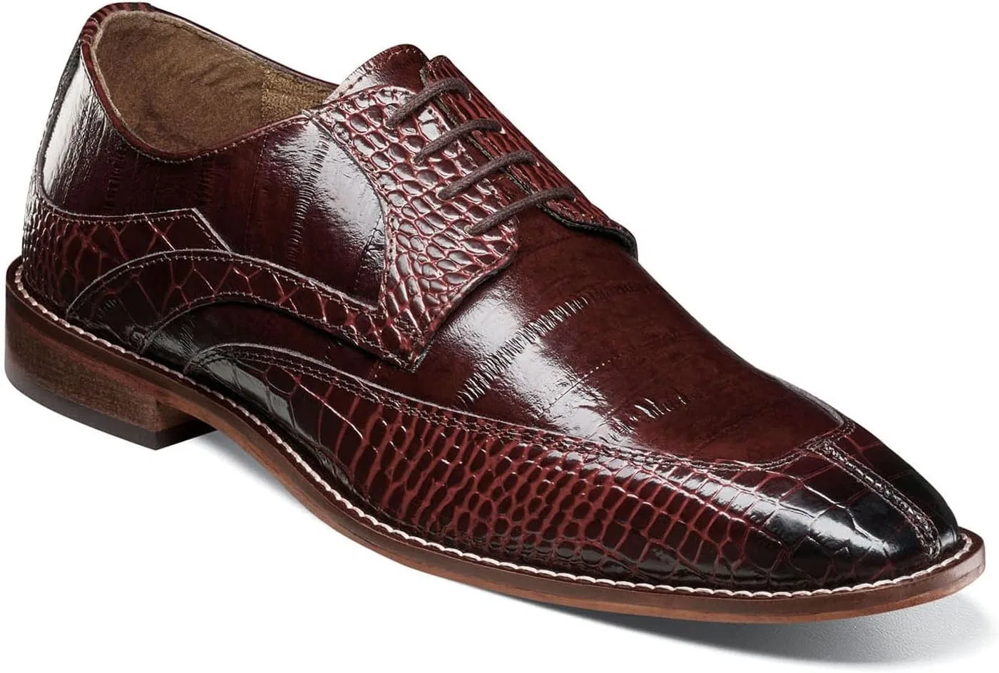 Мужские оксфорды Stacy Adams Trubiano Moc Toe, Burgundy — фото 2