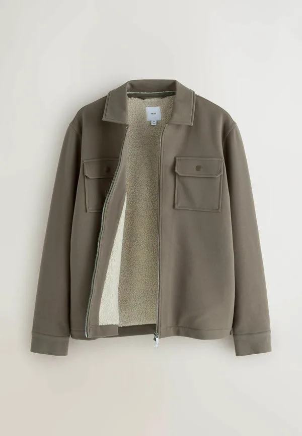 Толстовка без капюшона на подкладке и молнии Next, Neutral Brown — фото 4