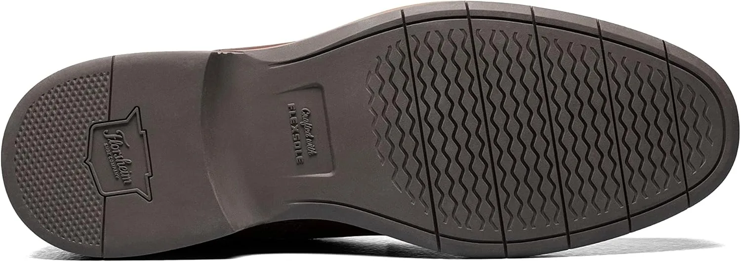 Мужские туфли Oxford Florsheim Neufeld с гладкой передней частью, коньячный — фото 4