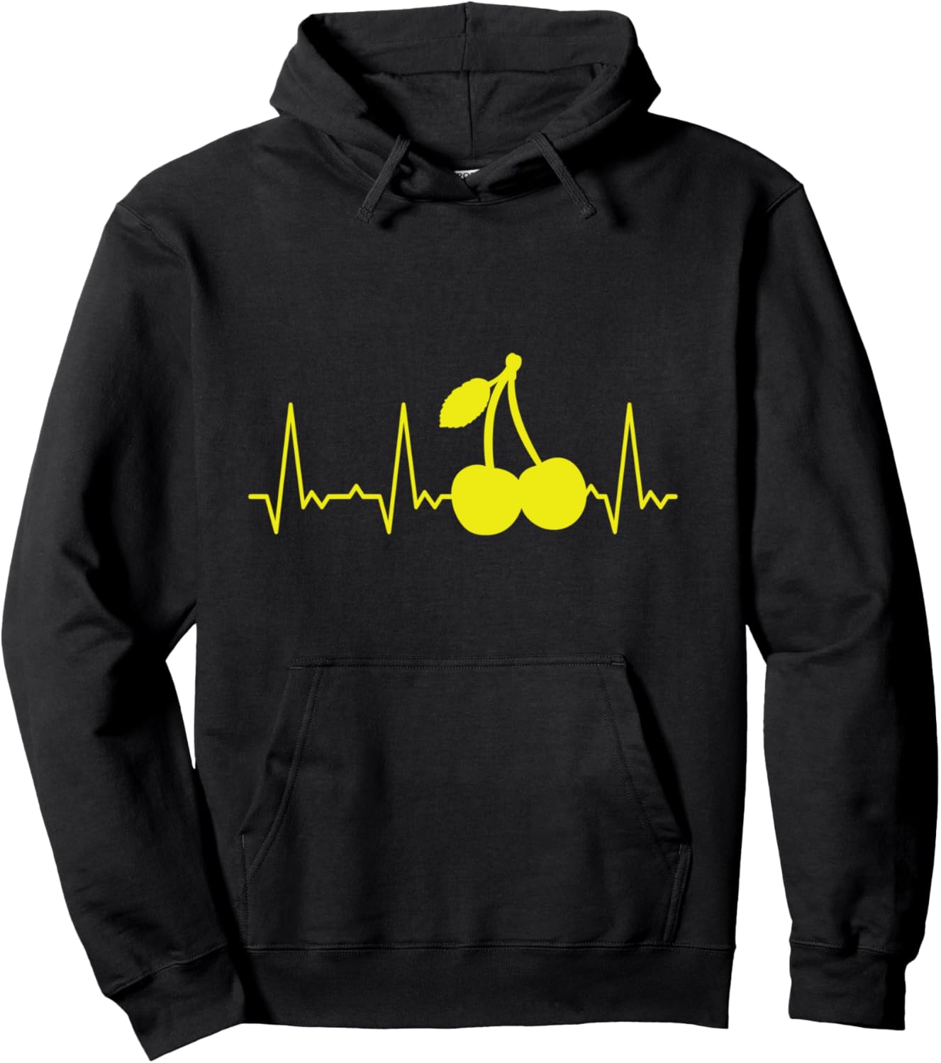 

Худи Heartbeat Cherry Heartbeat Graphic Gifts For Women, Men, And Kids, черный