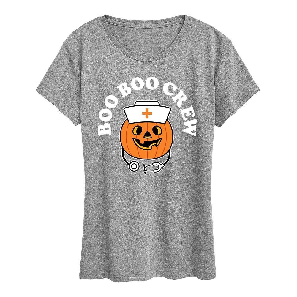 

Женская футболка Boo Boo Crew на Хэллоуин Licensed Character, серый
