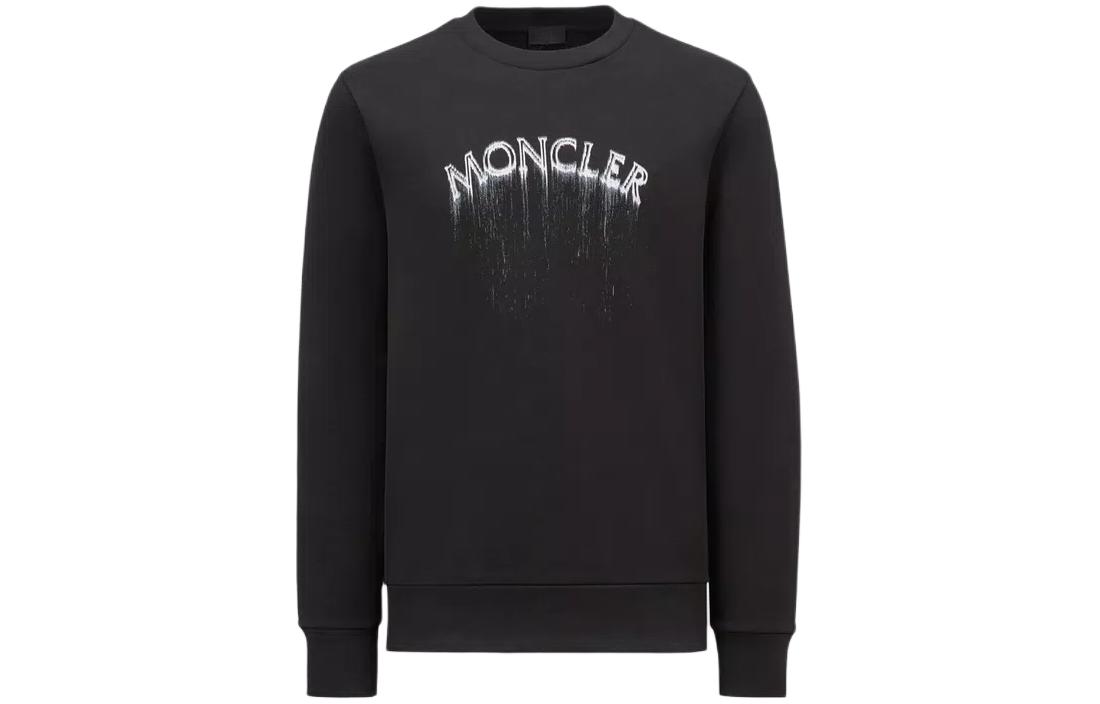 

Толстовка с круглым вырезом и логотипом Moncler, черный