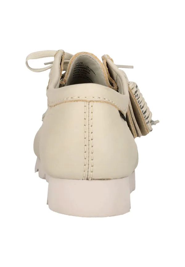 Повседневные кроссовки wallebee на шнуровке Clarks Originals, White Leather — фото 4