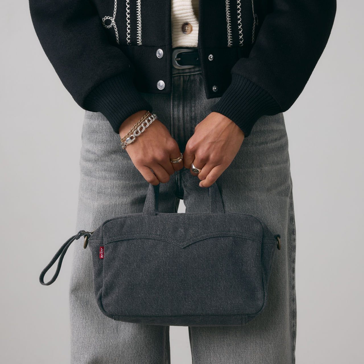 

Сумка Presley с верхней ручкой Levi's, Black Mid Wash - Black