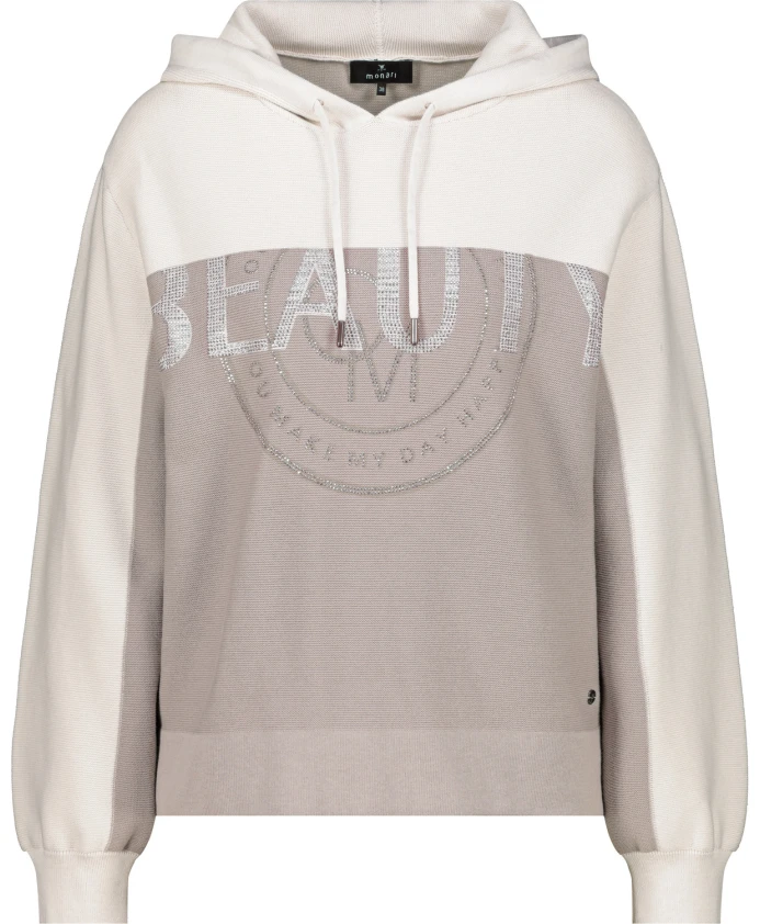 

Худи из трикотажа с цветовыми блоками Monari, серый