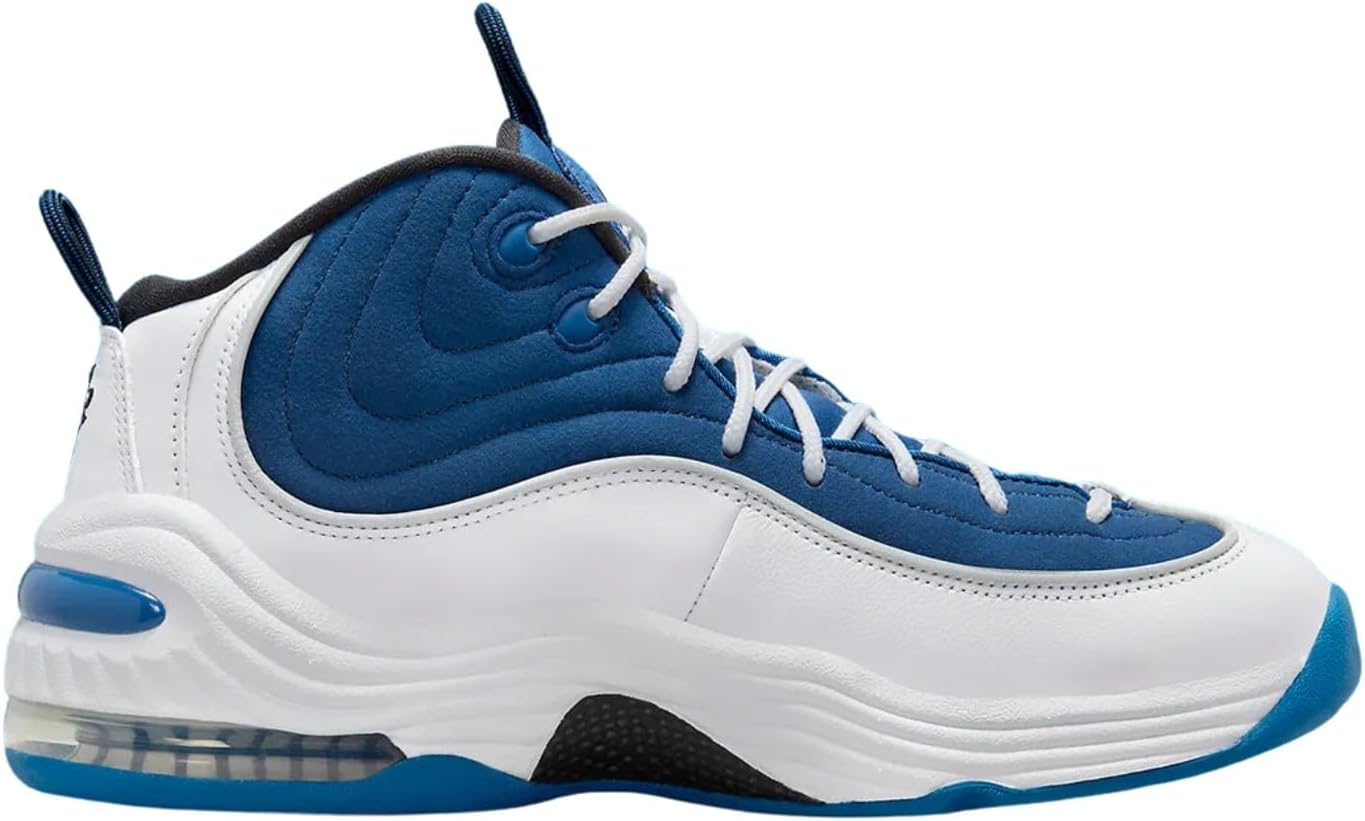 Кроссовки Nike Air Penny II - Atlantic Blue / White / Black / Metallic Silver, белый/синий — фото 2