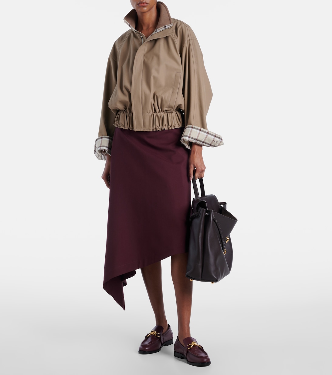 Лоферы из кожи с узлом Astaire Bottega Veneta, Barolo — фото 3
