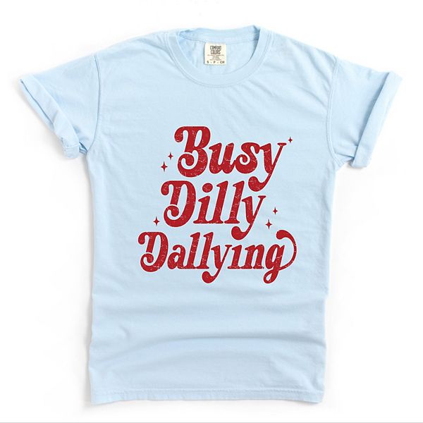 

Футболка с принтом Busy dilly dallying stars Simply Sage Market, Chambray