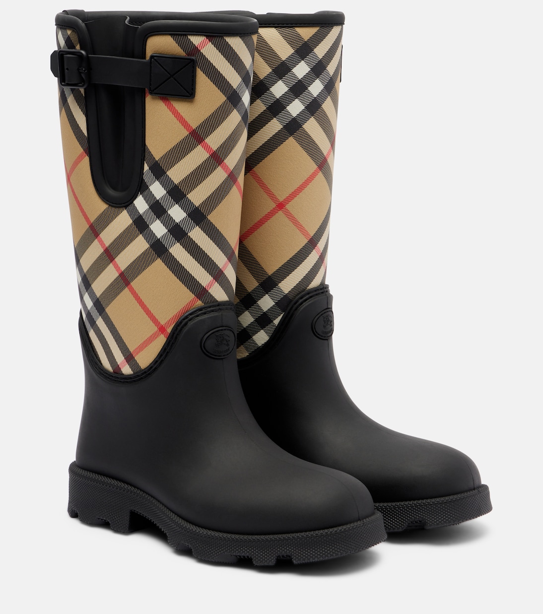 Резиновые сапоги Marsh Check Burberry, черный