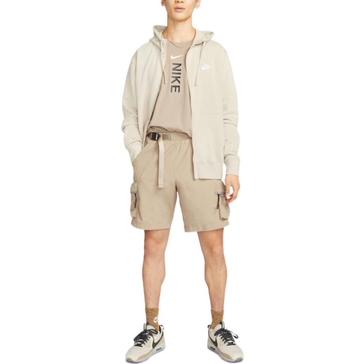 Шорты Men's Nike Sportswear Tech Pack Solid Color Logo Embroidered Side Elastic Waistband Shorts Khaki DQ4281-247 — фото 2