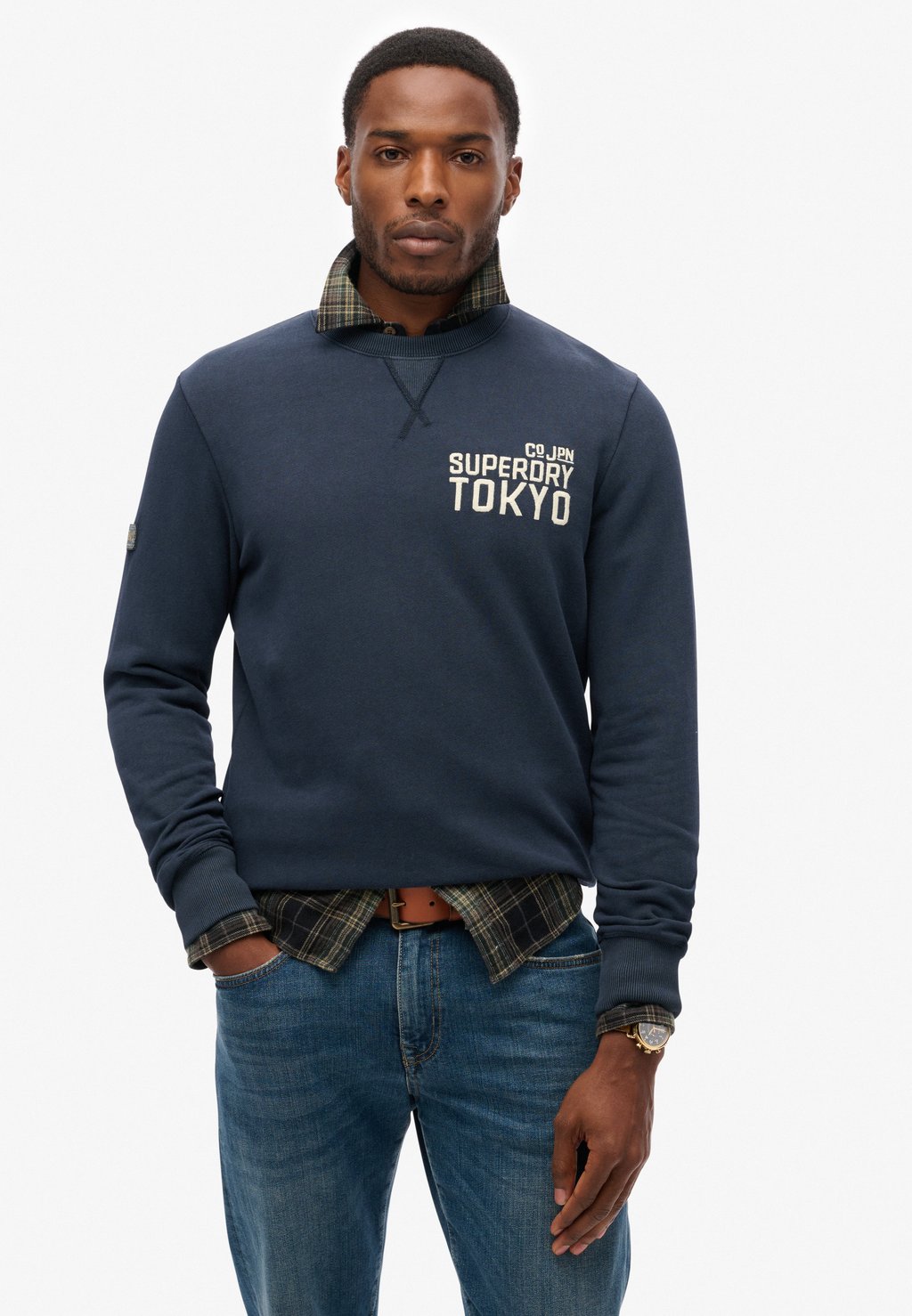 

Толстовка WORKWEAR APPLIQUE Superdry, синий