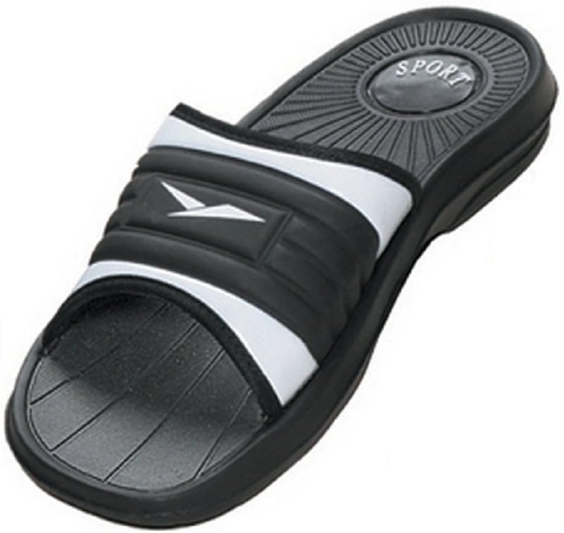 

Мужские резиновые шлепанцы ICS, удобные для душа и пляжа, обувь на скользкой подошве, черный