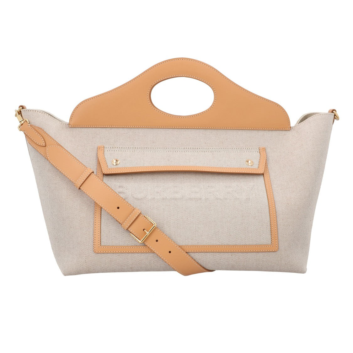 

Мягкая карманная сумка-тоут Medium Burberry, серый