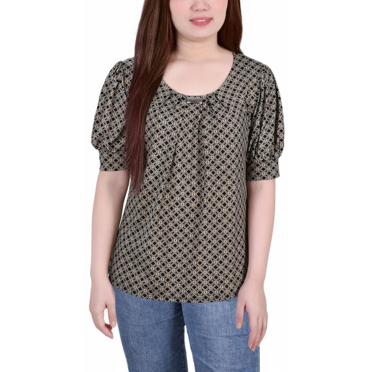 

Женский топ-пуловер Petites Printed NY Collection, цвет doeskin new iconic