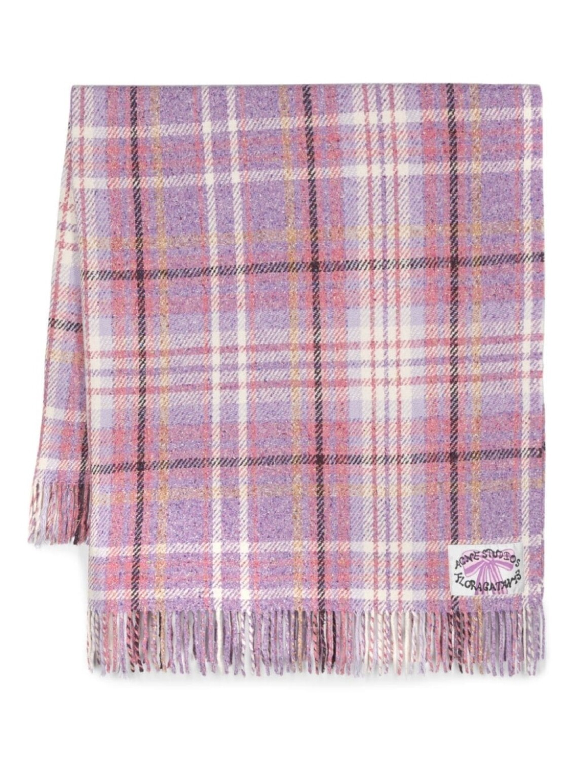 

Acne Studios клетчатый шарф, фиолетовый