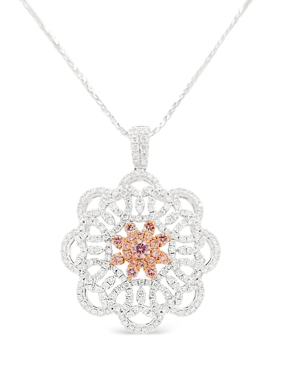 

Колье из белого золота и платины с бриллиантами HYT Jewelry, серебряный