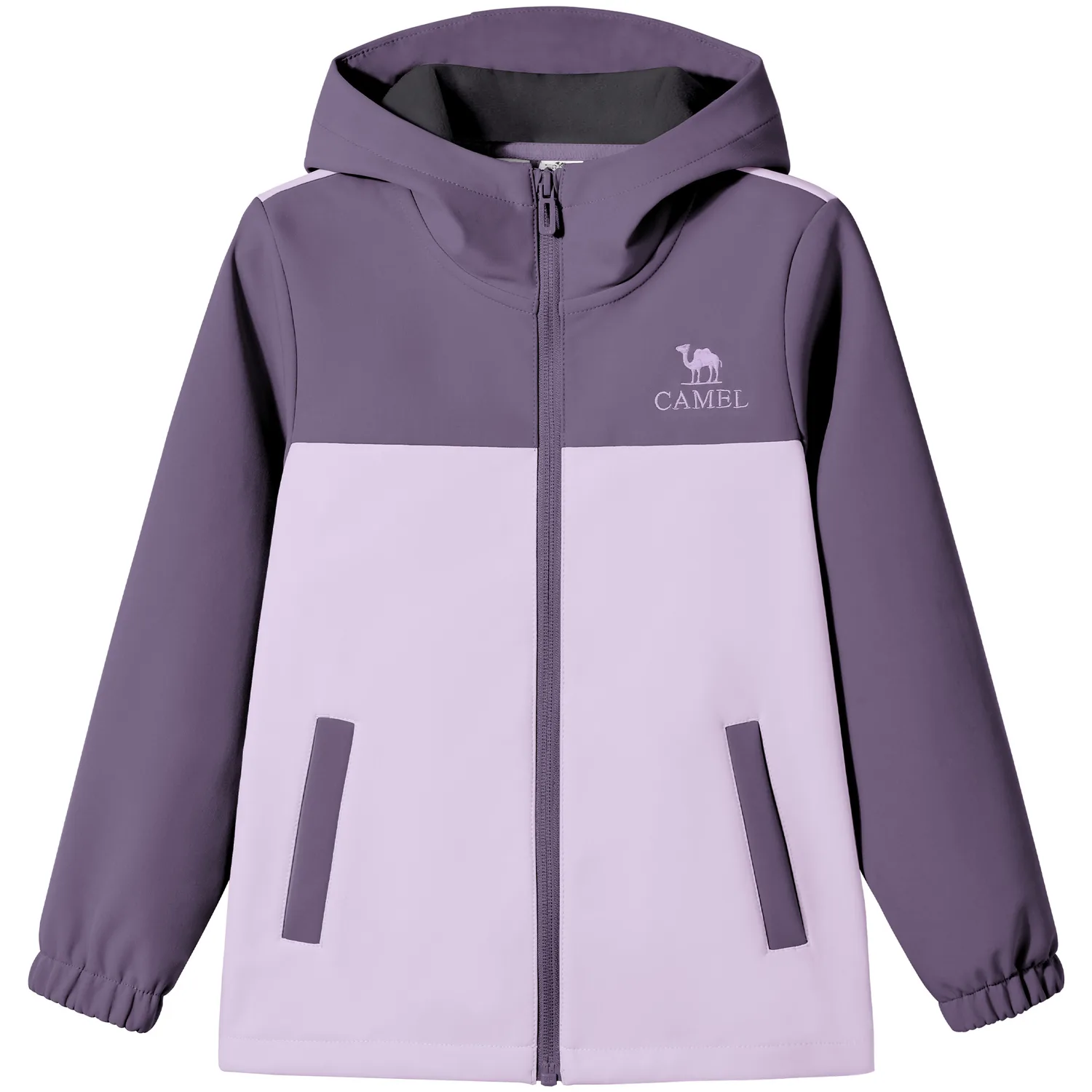 Детская софтшелл куртка Moderate CAMEL, Brush Sleeve Purple/Star Moon Purple