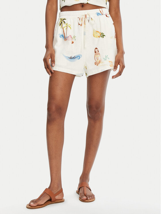 

Шорты из ткани обычного кроя Isla Palm 55401-SH Seafolly, экрю