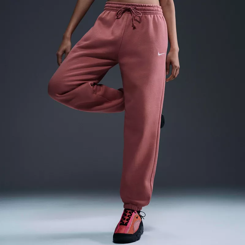 

Женские спортивные штаны большого размера из флиса Phoenix с высокой талией Nike, цвет Canyon Pink