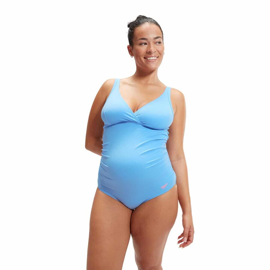 

Женский купальник Speedo для беременных с V-образным вырезом и U-образной спинкой, любопытный синий