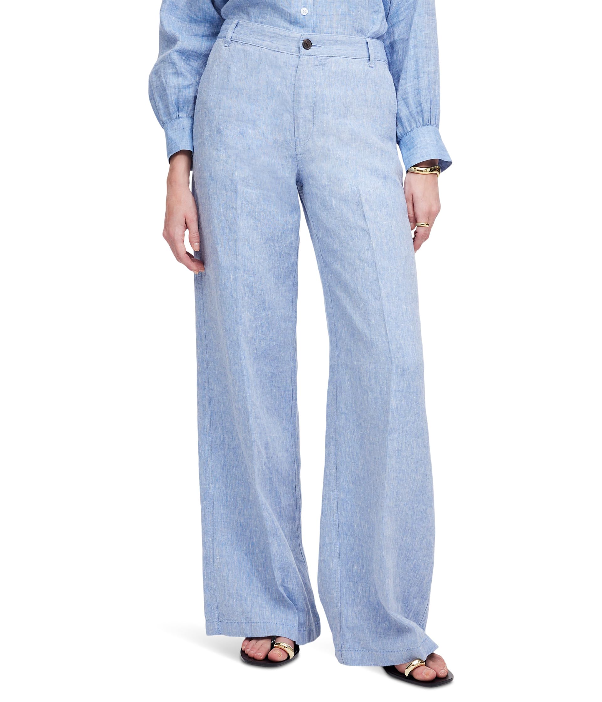 

Брюки Madewell The Zoe Relaxed Wide Pant, Sunfaded Blue