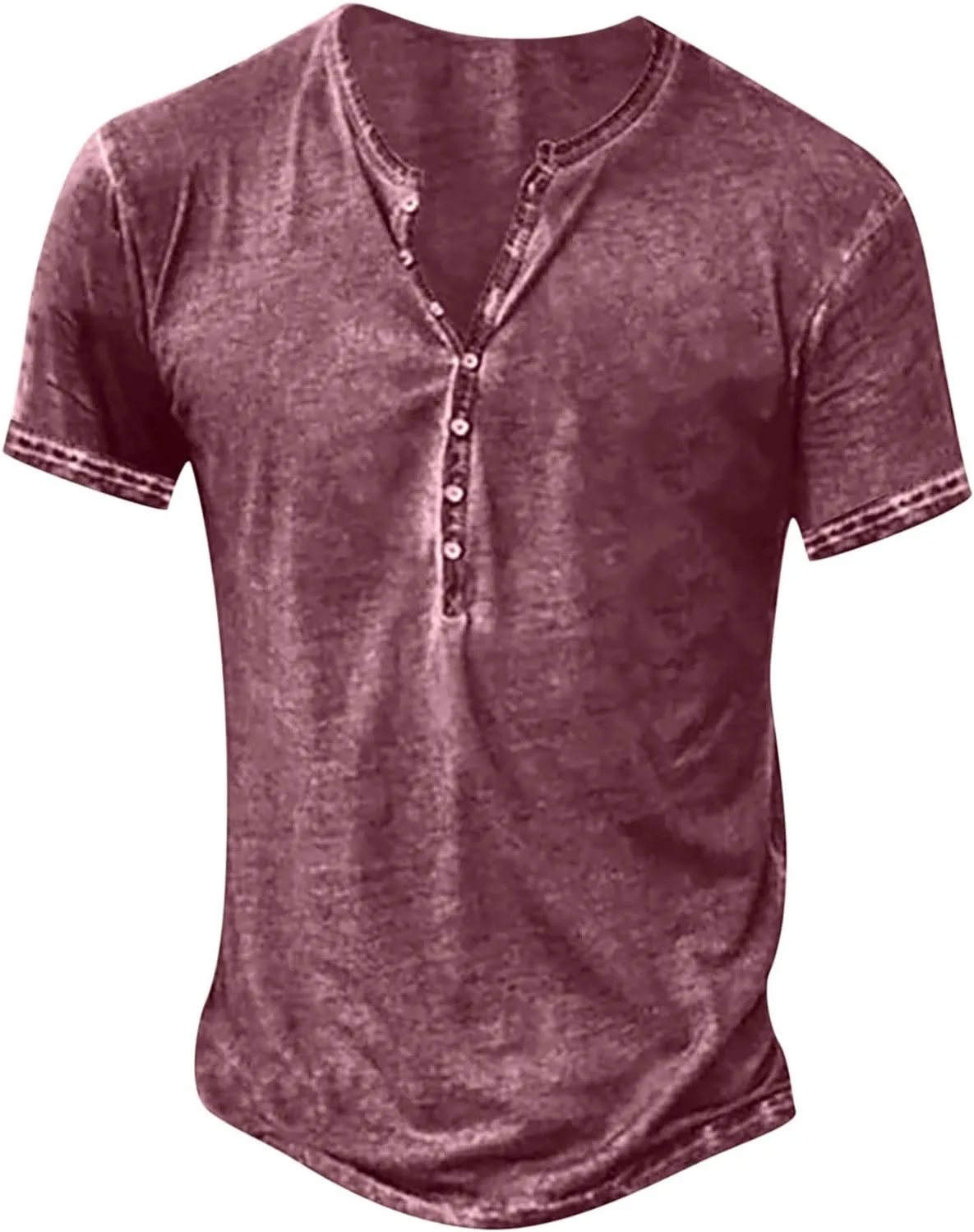 

Мужская футболка Henley Vintage с коротким рукавом и V-образным вырезом Muscularfit