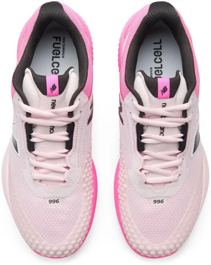 Кроссовки для тенниса New Balance FuelCell 996 V6, Pink Heat/Nb 102 White — фото 4