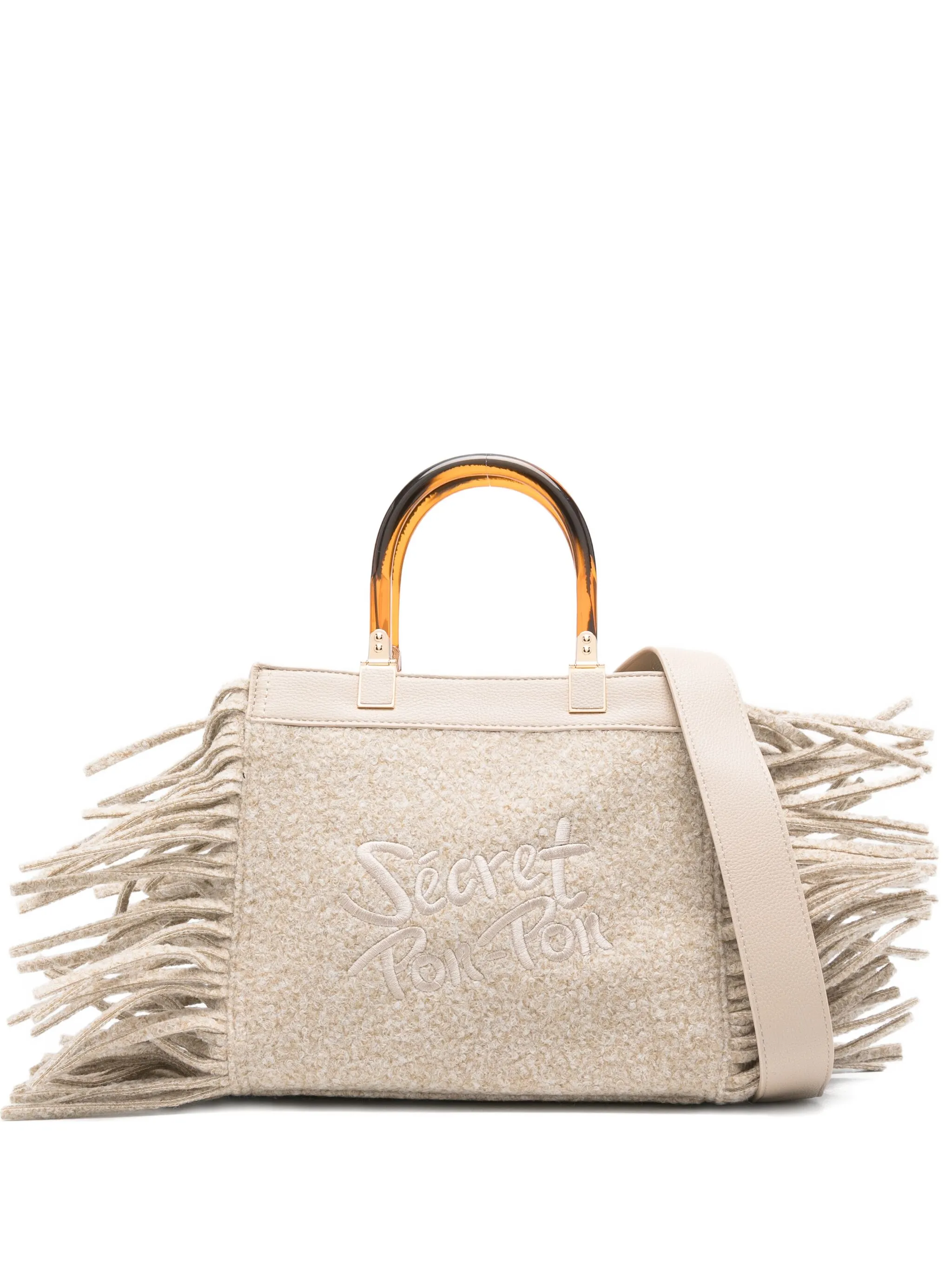 

Маленькая сумка-тоут Jacqueline Secret Pon Pon, белый