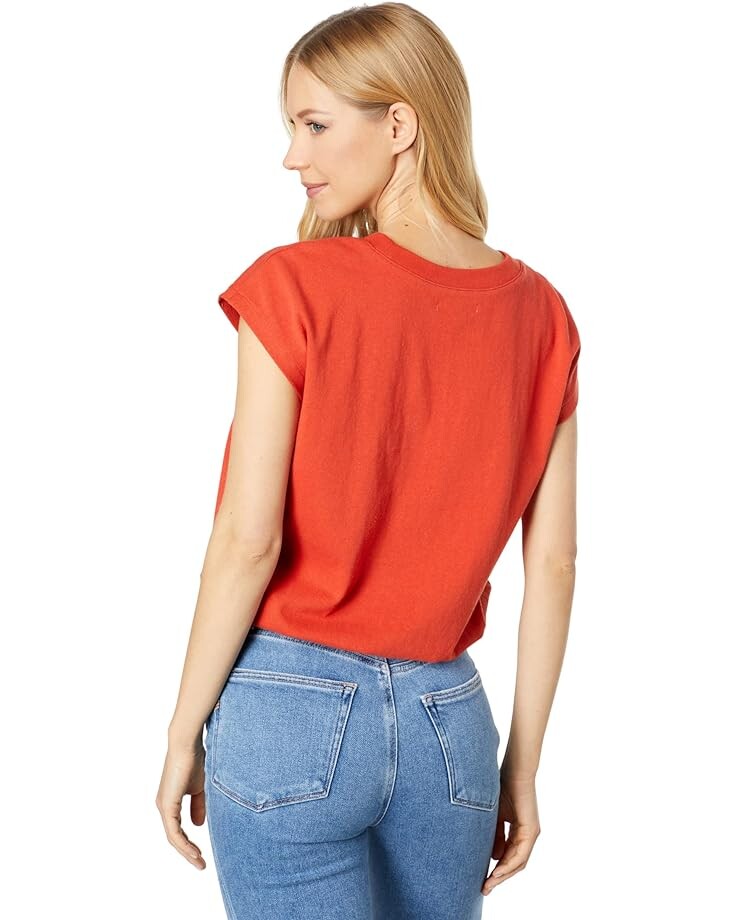 

Футболка Madewell Banded Muscle Tee, цвет Fresh Chili