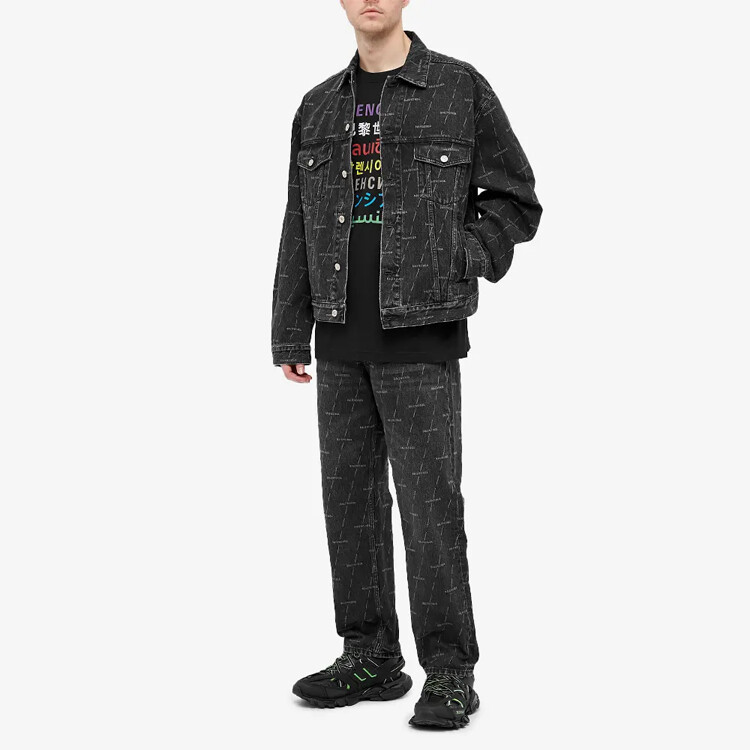 Футболка мужская Balenciaga Languages, черный — фото 3