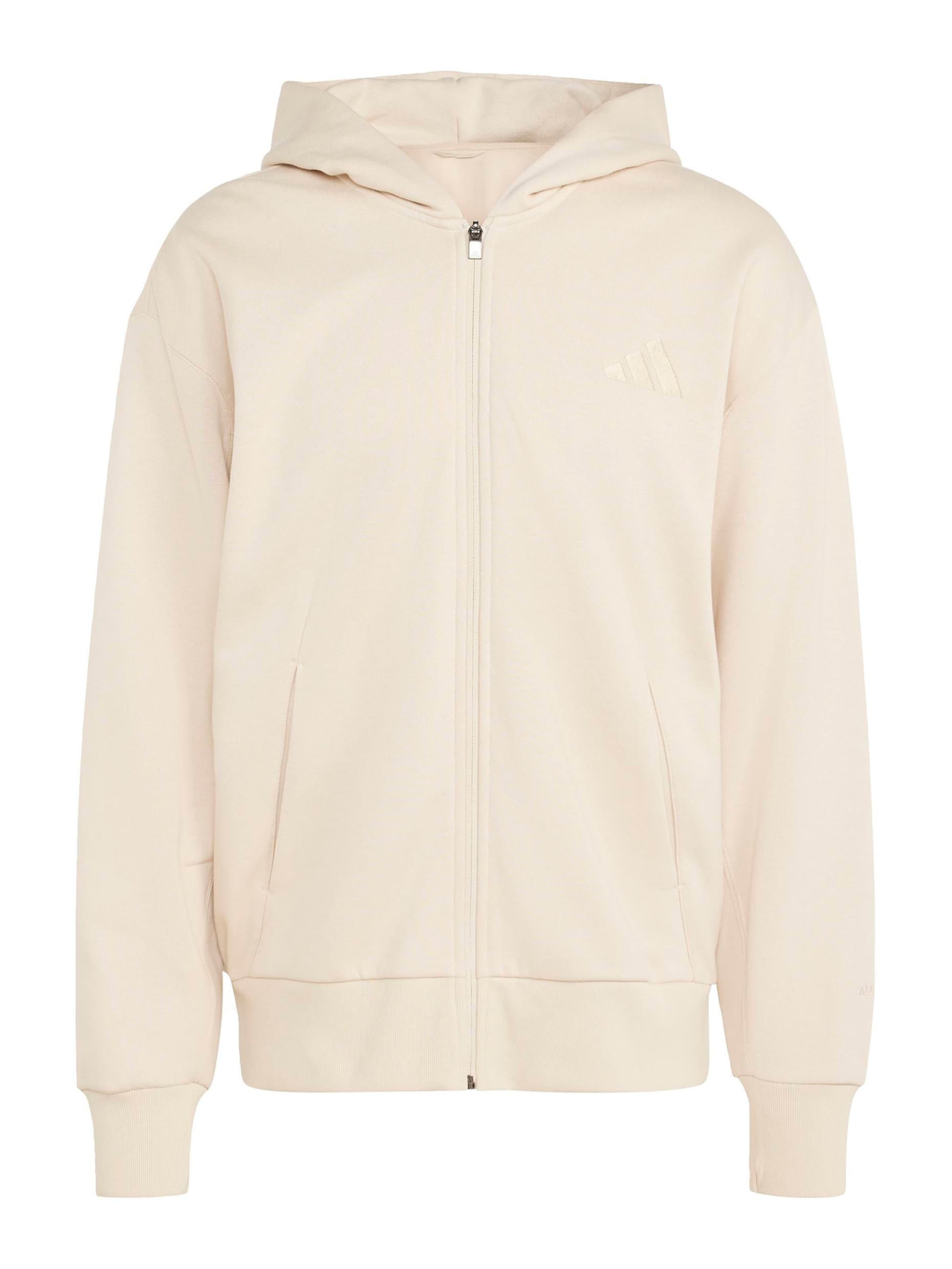 Adidas Sportswear Спортивный худи на молнии 'A SZN' в бежевом цвете