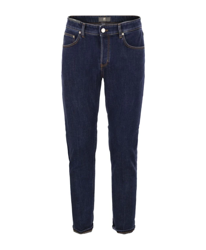 

Джинсы в стиле регги зауженного кроя Pt Torino, синий