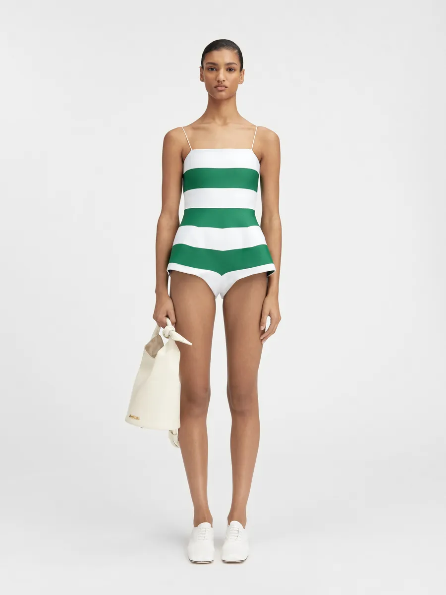

Полосатый комбинезон Комби Бимини Jacquemus, мульти-зеленый
