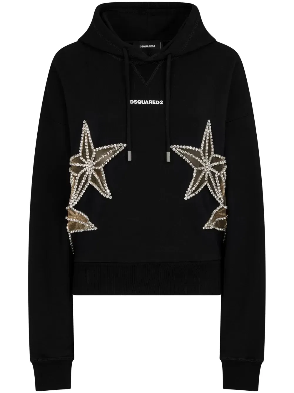Декорированное худи Dsquared2, черный