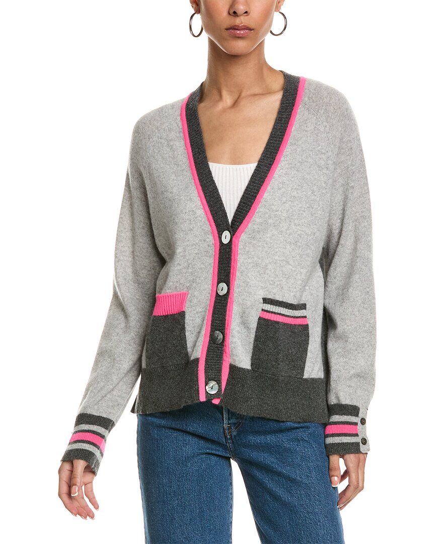 

Бродный кашемировый вязаный кардиган Brodie Cashmere, серый
