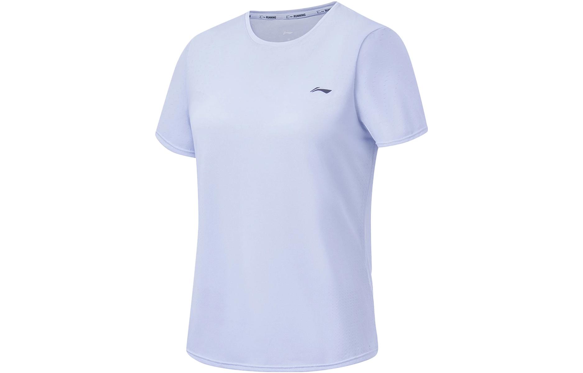 

Футболка для бега женская, цвет «небесное перо» LINING, Sky Feather Blue