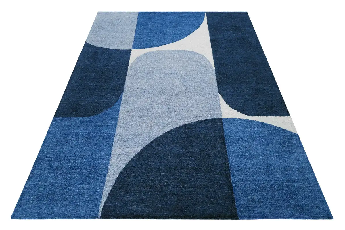 

Ковер Esprit "Backup", прямоугольный, ручная прошивка, ретро, ​​дизайн для гостиной и спальни 290х290 см, темно-синий