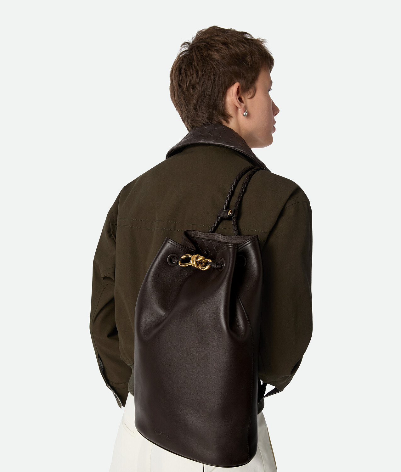 Рюкзак andiamo BOTTEGA VENETA, фондан — фото 2