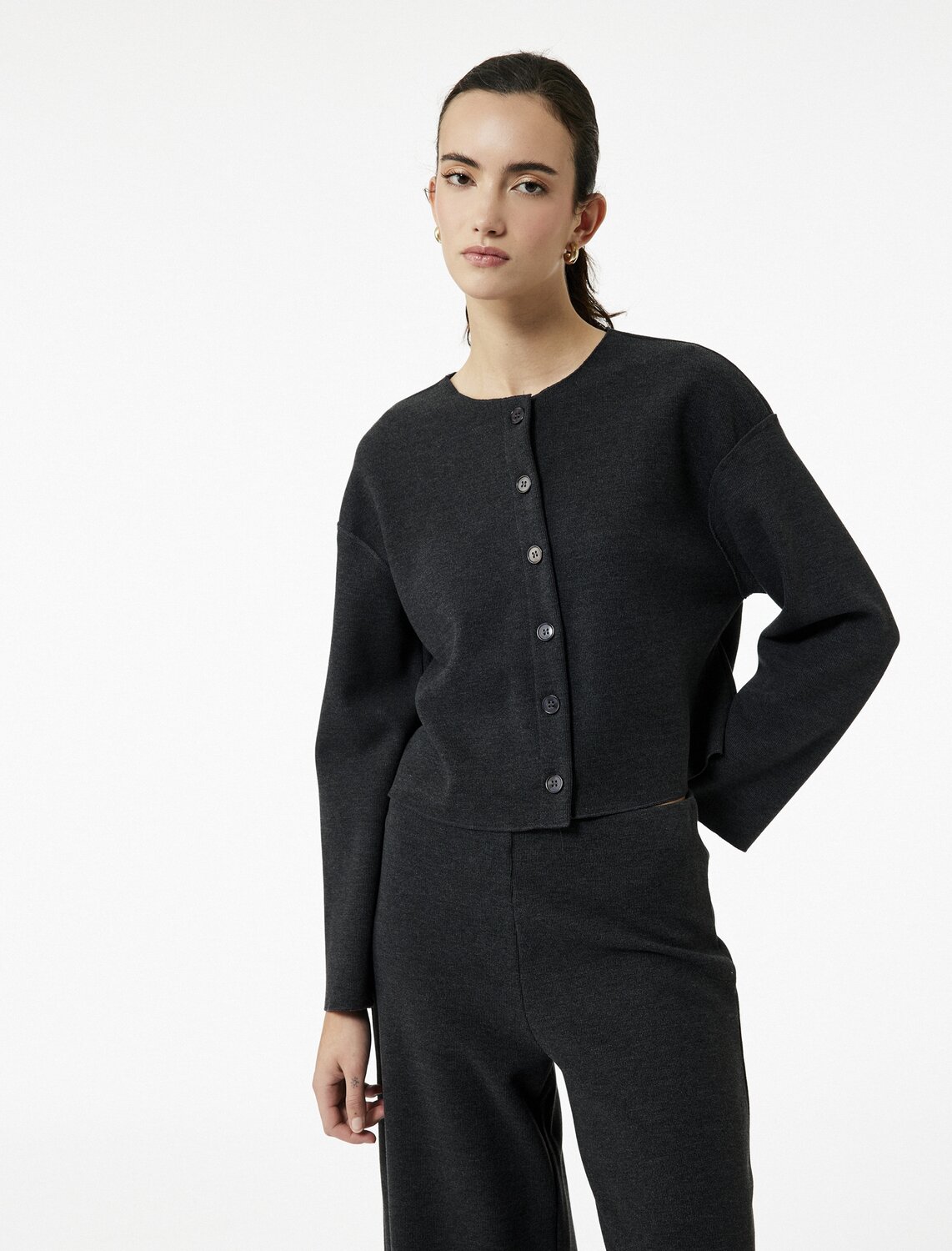 

Koton Кардиган из трикотажа в цвете антрацит