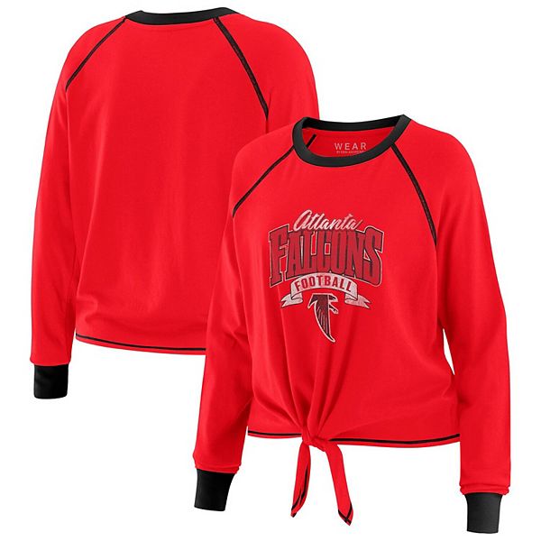 

Женский топ с длинными рукавами и завязкой Atlanta Falcons plus size красный/черный Wear By Erin Andrews