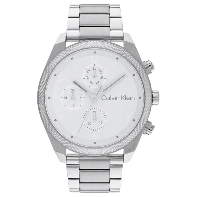 

Calvin Klein Часы Wrist Watch Quartz Movement Stainless Steel Strap 44mm Silver Dial Men's Watch, Silver Dial