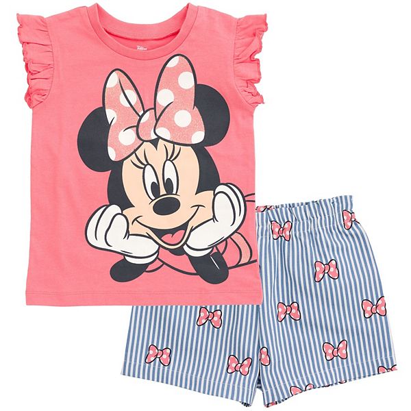 

Футболка Disney Minnie Mouse и шорты из шамбре Imagikids, Pink Bows