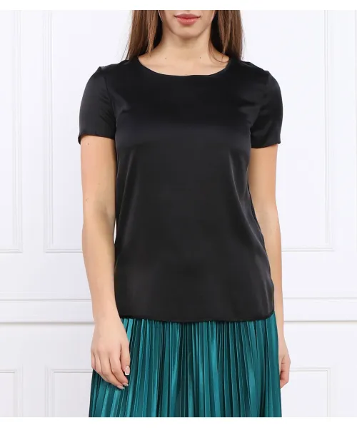 

Шелковая блузка Regular fit Mm, черный