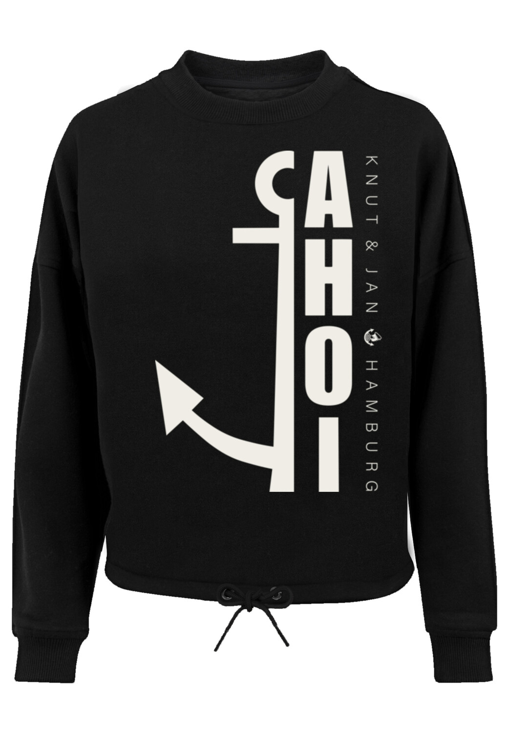 

Толстовка F4NT4STIC Oversize Ahoi Anker Crop Knut & Jan Hamburg, черный