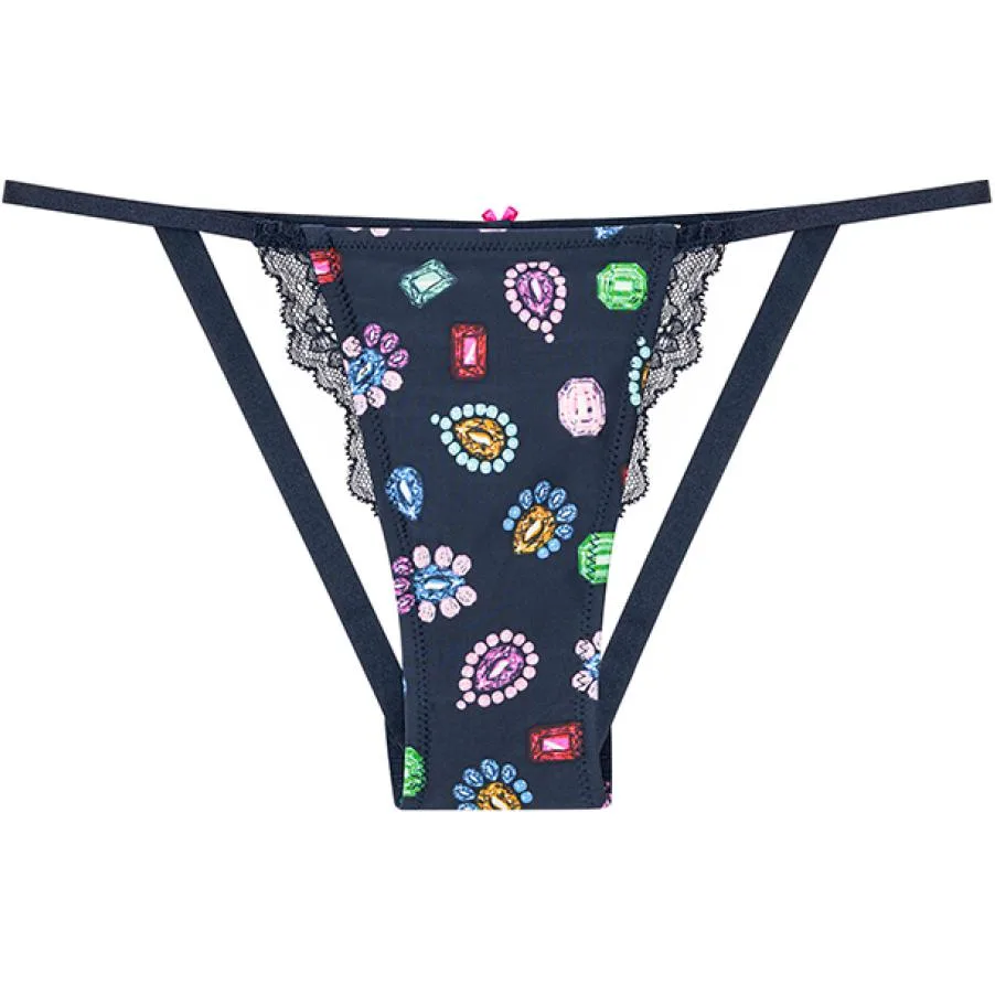 Трусики DREAM ANGELS с принтом в виде драгоценных камней, 1 шт Victoria's Secret, 1 Pack (Colored Gemstone Print)