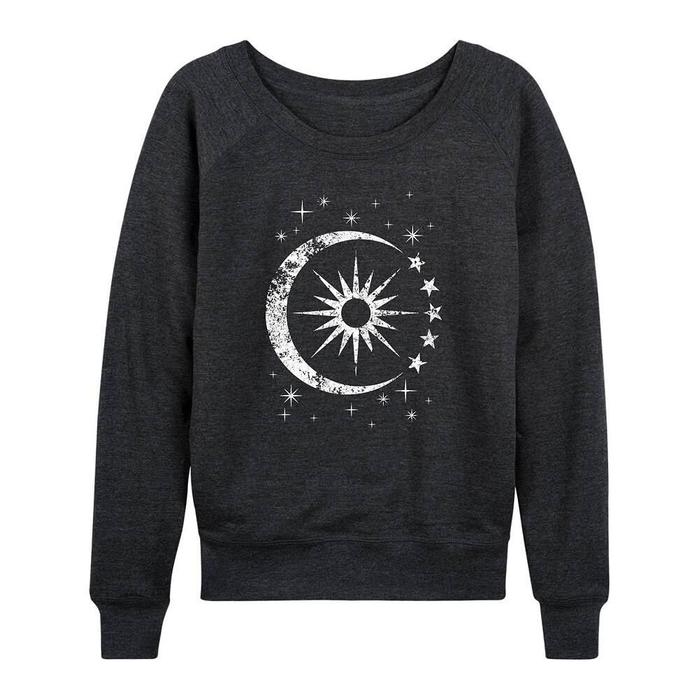 

Женский легкий свитшот из френч терри Celestial Sun Moon Scene Licensed Character, цвет Heather Charcoal