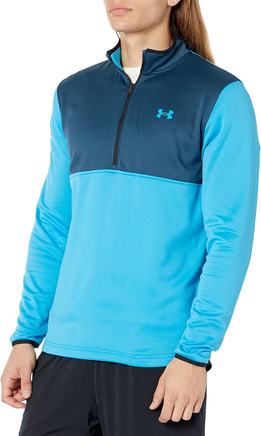 

Футболка Under Armour Mens Armour Fleece Colorblock с застежкой-молнией ½, Radar Blue (422)/Radar Blue, Синий, Футболка Under Armour Mens Armour Fleece Colorblock с застежкой-молнией ½, Radar Blue (422)/Radar Blue