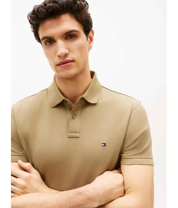 Поло 1985 regular fit Tommy Hilfiger, бежевый — фото 4