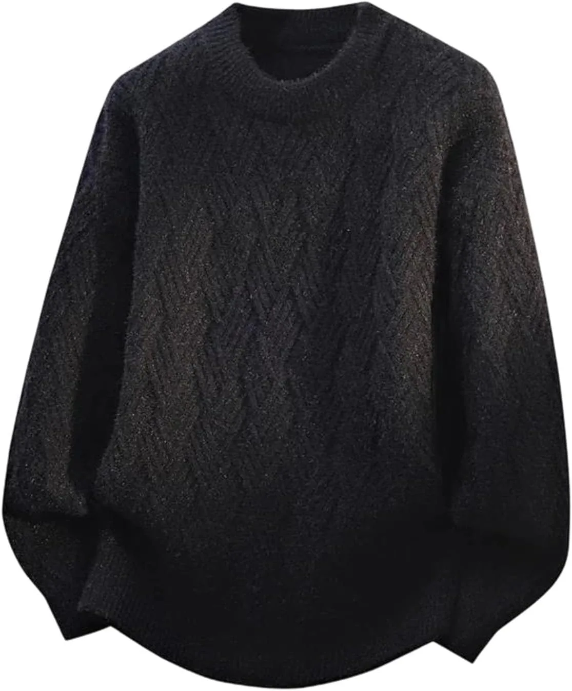 

Мужской свитер с круглым вырезом и длинными рукавами